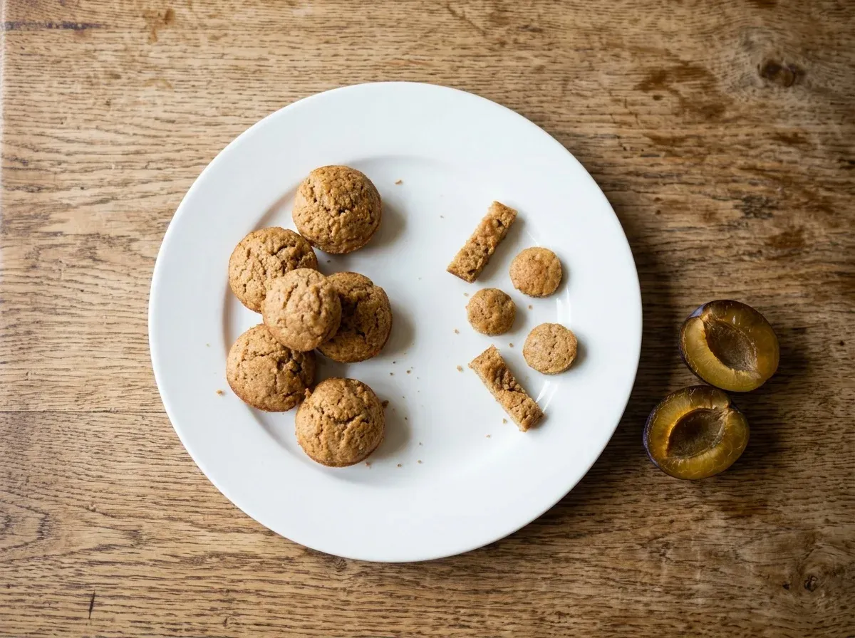 Almond and Plum Muffins, No Sugar (Muffin di Mandorle e Prugna senza Zucchero)