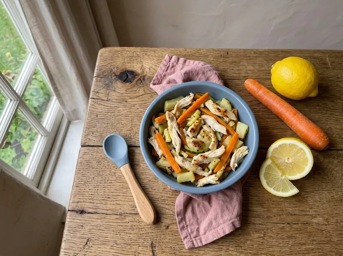 Lemon Chicken with Soft Vegetables